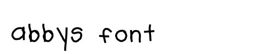 abbys font