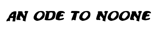 An ode to noone