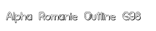 Alpha Romanie Outline G98