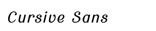 Cursive Sans