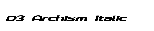 D3 Archism Italic