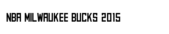 NBA Milwaukee Bucks 2015