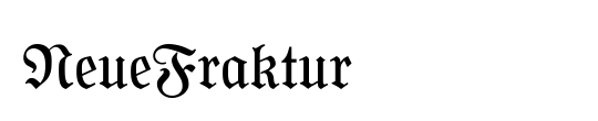 NeueFraktur