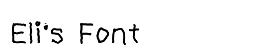 Eli's Font