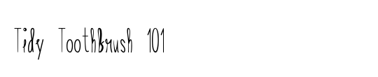 Tidy Toothbrush 101