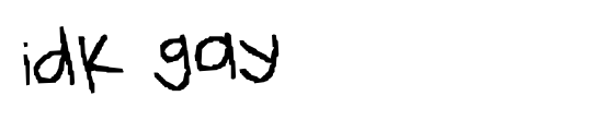 idk gay