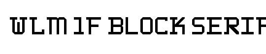 WLM 1F Block Serif