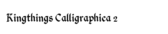 Kingthings Calligraphica 2