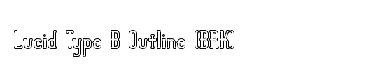 Lucid Type B Outline (BRK)
