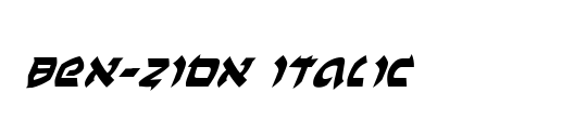 Ben-Zion Italic