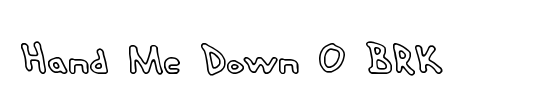 Hand Me Down O BRK