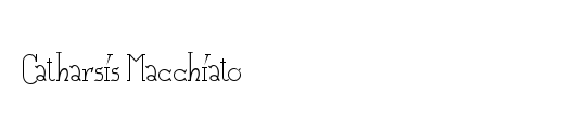 Catharsis Macchiato