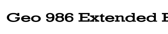 Geo 986 Extended