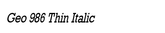 Geo 986 Thin