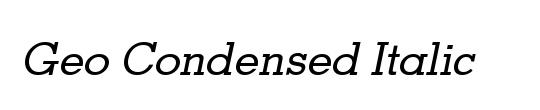 Geo Condensed