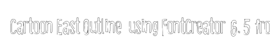 Cartoon East Outline  using Fon