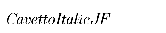 CavettoItalicJF