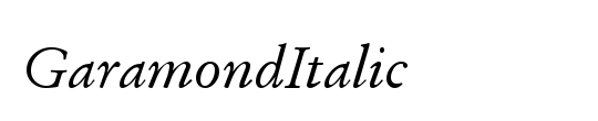 GaramondItalic