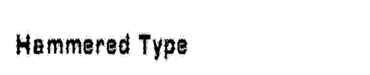 Hammered Type
