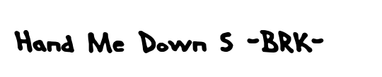 Hand Me Down S (BRK)