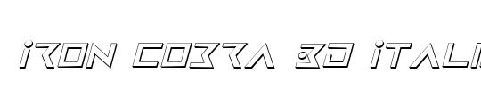 Iron Cobra 3D Italic