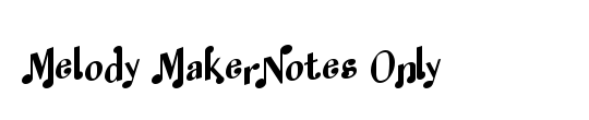 Melody MakerNotes Only