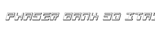 Phaser Bank 3D Italic