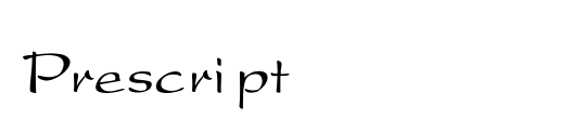 Prescript