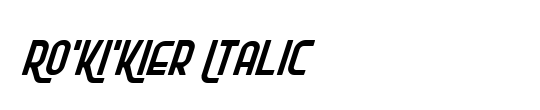 Ro'Ki'Kier Italic