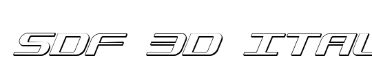 SDF 3D Italic