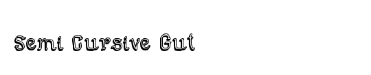 Semi Cursive Gut
