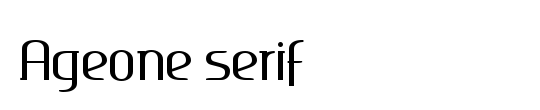 Ageone serif