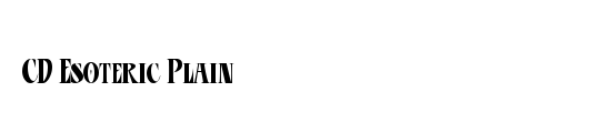 CD Esoteric