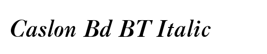 Caslon Bd BT