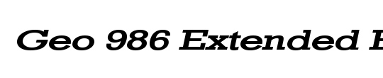 Geo 986 Extended