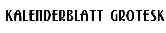Kalenderblatt Grotesk