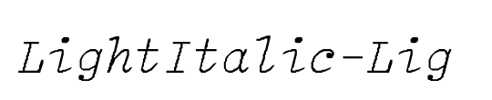 LightItalic-Lig