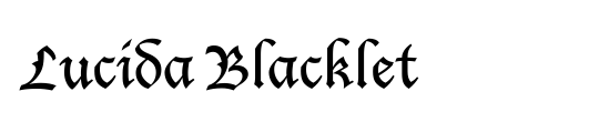Lucida Blacklet