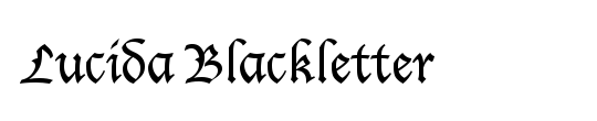 Lucida Blackletter