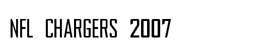 NFL Chargers 2007