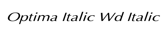 Optima Italic Wd Italic