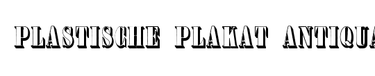 Plastische Plakat-Antiqua
