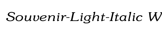 Souvenir-Light-Italic Wd