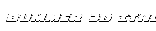 Bummer 3D Italic