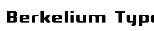 Berkelium Type