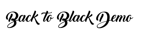 Back to Black Demo
