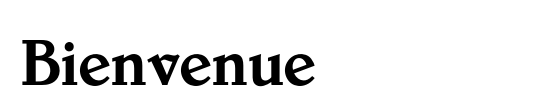 Bienvenue