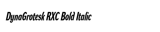 DynaGrotesk RXC
