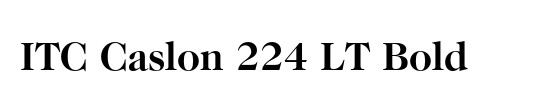 ITC Caslon 224 LT