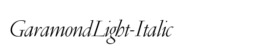 GaramondLight